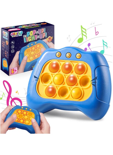Pop It Console Game Light it Up Quick Push, Rapid Bubble Push Puzzle, Enhancing Memory Toy, Hand Eyes Coordination, Stress Relief, Brain Development Game for Kids, Teens & Adults 6+ Years