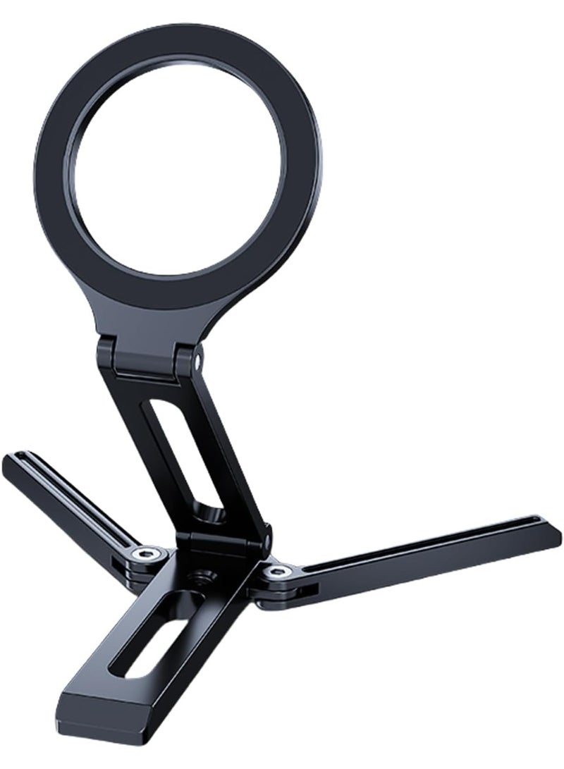 Kannzz Magnetic Foldable Tripod Stand for iPhone & Android - Black - Image 1