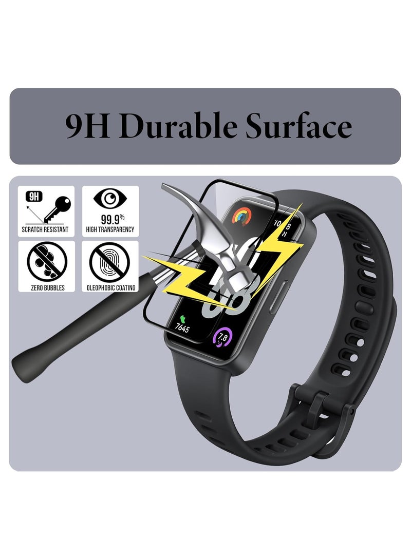 حَبْل تِك 3 قطع غشاء حماية ثلاثي الأبعاد شفاف لساعة Huawei Band 8/9/10 - Image 3