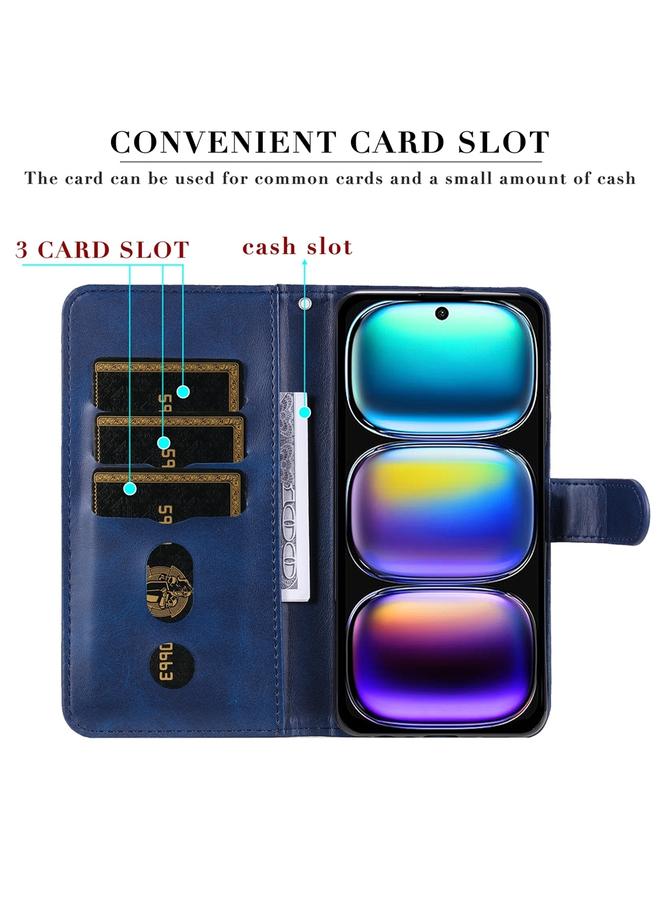 زبون جراب لهاتف Infinix Hot 50i / Smart 9 جراب هاتف أنيق من جلد العجل بسحاب - Image 4