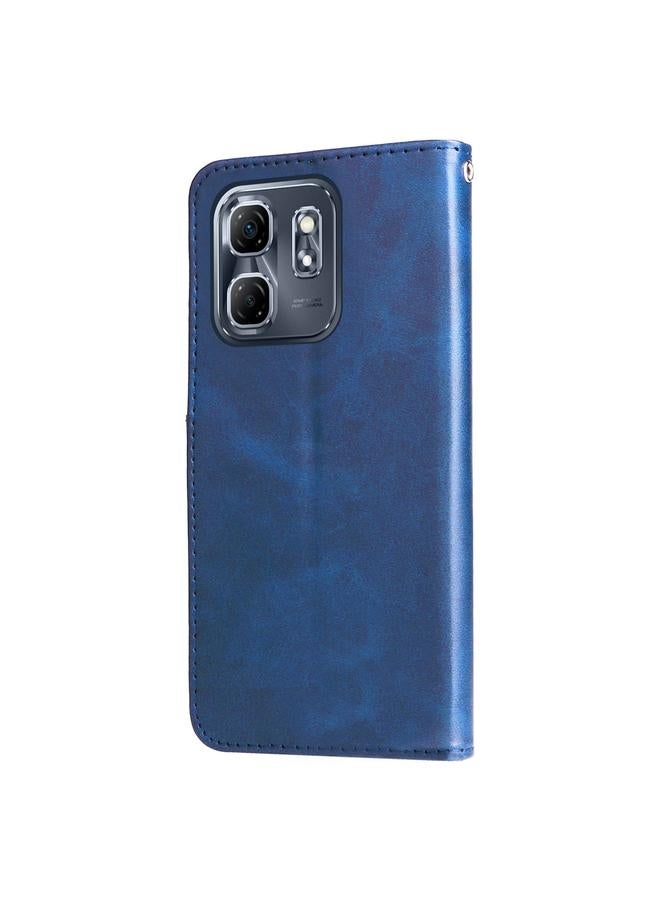 زبون جراب لهاتف Infinix Hot 50i / Smart 9 جراب هاتف أنيق من جلد العجل بسحاب - Image 3