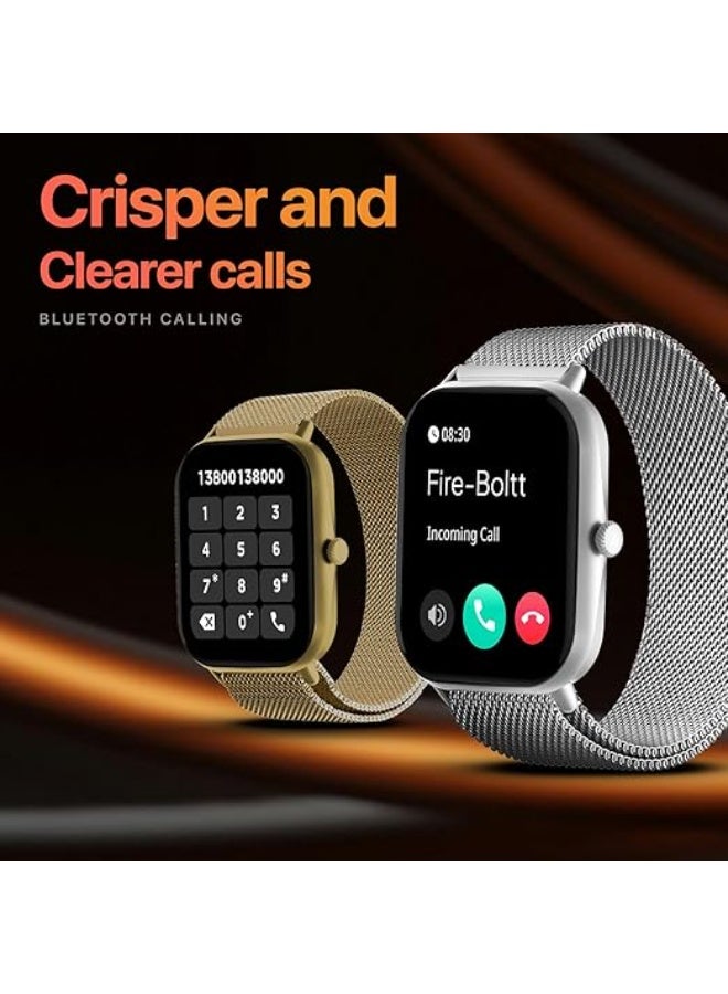 Fire-Boltt Ninja Call Pro Max Bluetooth Calling Smart Watch, 2.01" HD Display, 120+ Sports Modes, Health Suite, AI Voice Assistance, SpO2 & Heart Rate Monitor Smartwatch for Men & Women - Grey - Image 4
