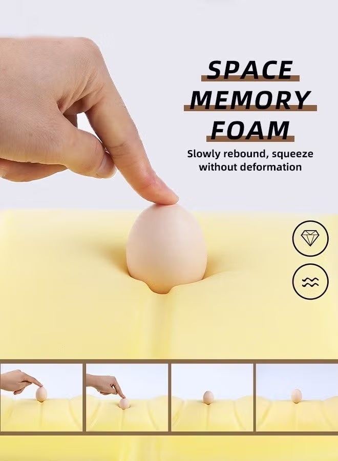 سيارة مقعد مسند الرأس وسادة الرقبة الهندسة البشرية السيارات وسادة الرقبة دائم وسادة الرقبة 100 ٪ رغوة الذاكرة الصرفة السيارات دعم الرقبة تخفيف آلام الرقبة قابل للتعديل وسادة الرقبة أسود . - Image 4