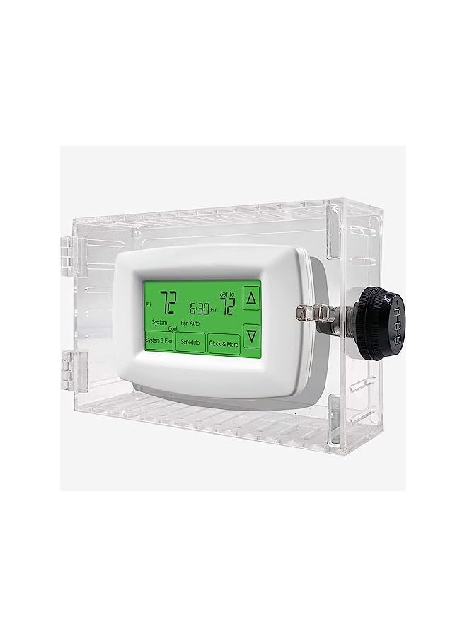 PROMASS Large Universal Thermostat Lock Box with Combination Lock, Clear Thermostat Guard for Wall, Includes Wall-Cover, Fits Thermostats 6.5 X 4.6 X 2.1in or Smaller (1PCS) - Image 2