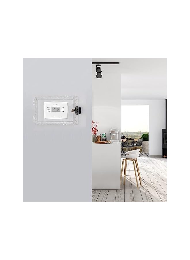 PROMASS Large Universal Thermostat Lock Box with Combination Lock, Clear Thermostat Guard for Wall, Includes Wall-Cover, Fits Thermostats 6.5 X 4.6 X 2.1in or Smaller (1PCS) - Image 3