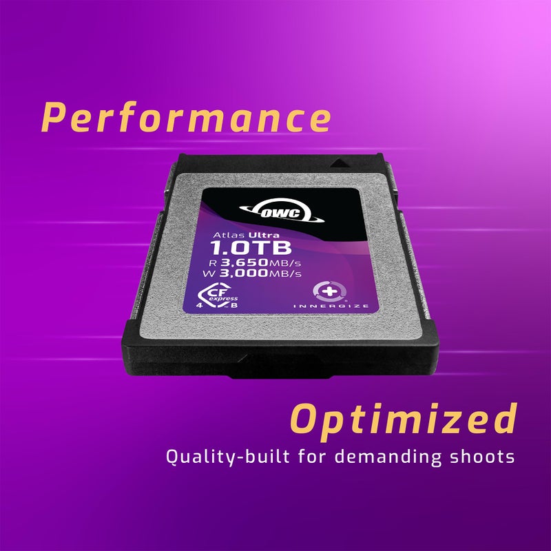 OWC أطلس ألترا 1.0TB بطاقة ذاكرة CFexpress 4.0 من النوع B عالية الأداء، تصل إلى 3650MB/s قراءة، لفيديو وصور احترافية - Image 3