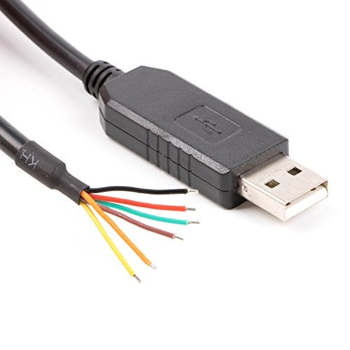 usangreen FT232RL Chip USB to 5v TTL UART Serial Cable, Wire end, 6ft, TTL-232R-5V-WE Compatible - Image 1