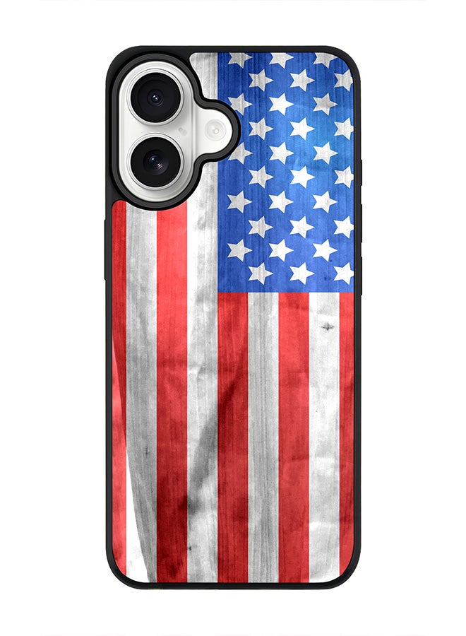 Stylizedd iPhone 17 Case, [Compatible with MagSafe] Slim Magnetic cover Phone Case iPhone 17 -USA Grunge Flag - Image 1