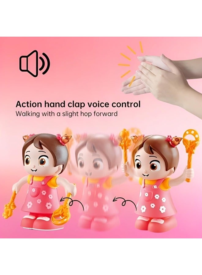 حديقة الألعاب دمية تفاعلية ناطقة ومتحركة للبنات | دمية تعليمية تعمل بالبطارية مع ملحقاتها | لعبة نطق وحركة ممتعة للأطفال | لعبة لعب أدوار داخلية للأعمار من 3 سنوات فما فوق - Image 2