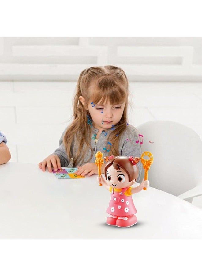 حديقة الألعاب دمية تفاعلية ناطقة ومتحركة للبنات | دمية تعليمية تعمل بالبطارية مع ملحقاتها | لعبة نطق وحركة ممتعة للأطفال | لعبة لعب أدوار داخلية للأعمار من 3 سنوات فما فوق - Image 3