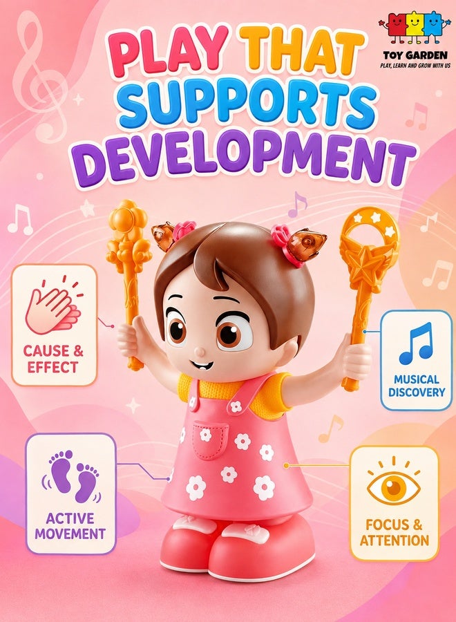 Interactive Talking & Moving Doll for Girls | Battery-Operated Educational Doll with Accessories | Fun Speech & Motion for Kids | Indoor Role Play Toy for Ages 3+ - Image 3