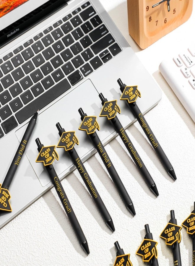 Sayglossy 30 Pcs Graduation Students Gifts Funny Pens Bulk with Sayings Ballpoint Inspirational Black Ink Pens for Student Class Employee Staff Teacher Office Supplies(Black) - Image 3