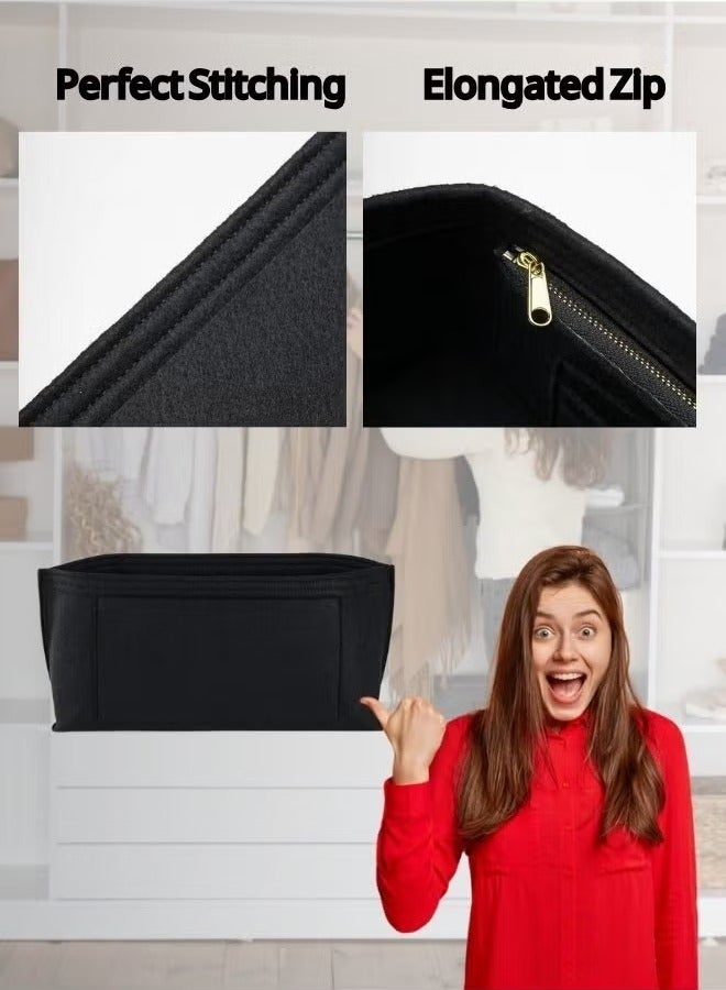 منظم داخلي لحقيبة اليد منظم حقيبة اللباد منظم المحفظة منظم حقيبة اليد لحقيبة اليد السريعة، حقيبة اليد الكبيرة، حقيبة اليد