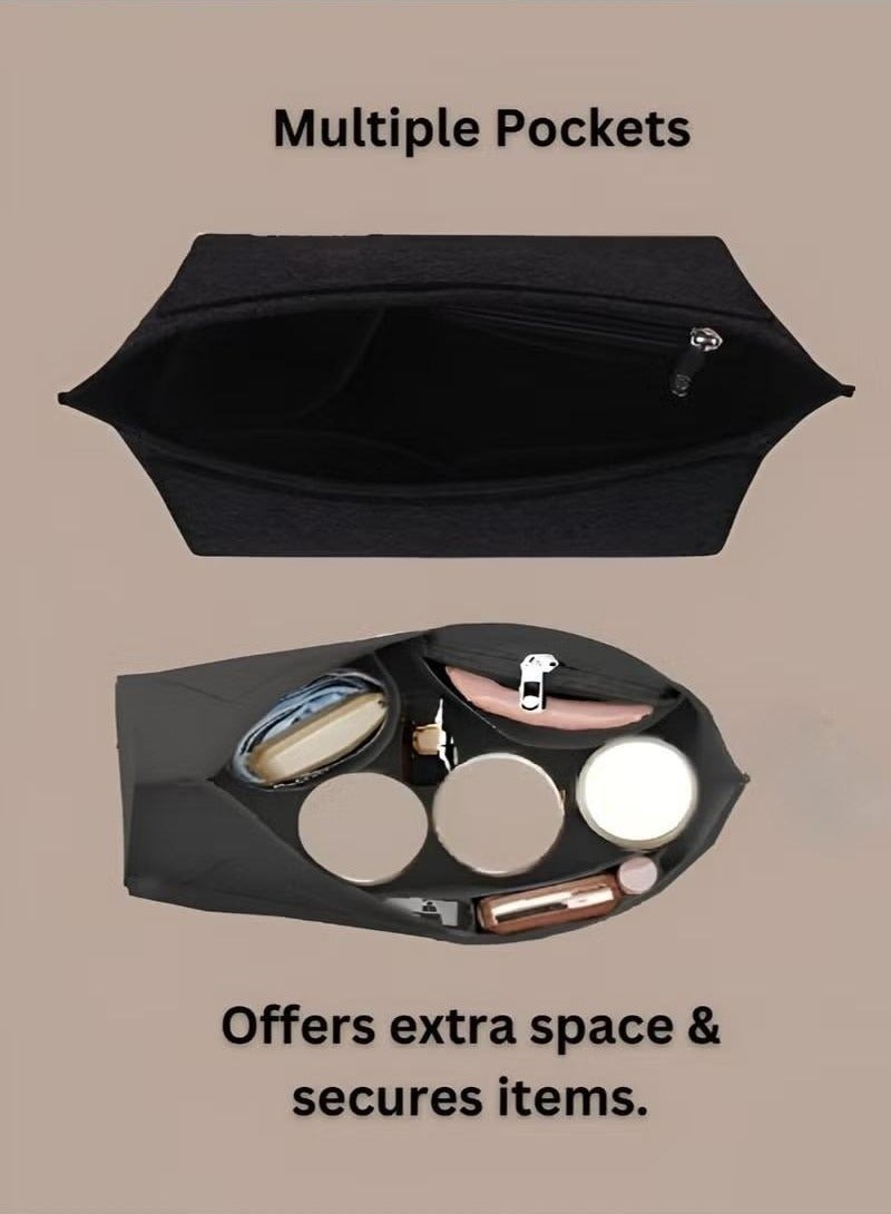 منظم داخلي لحقيبة اليد منظم حقيبة اللباد منظم المحفظة منظم حقيبة اليد لحقيبة اليد السريعة، حقيبة اليد الكبيرة، حقيبة اليد