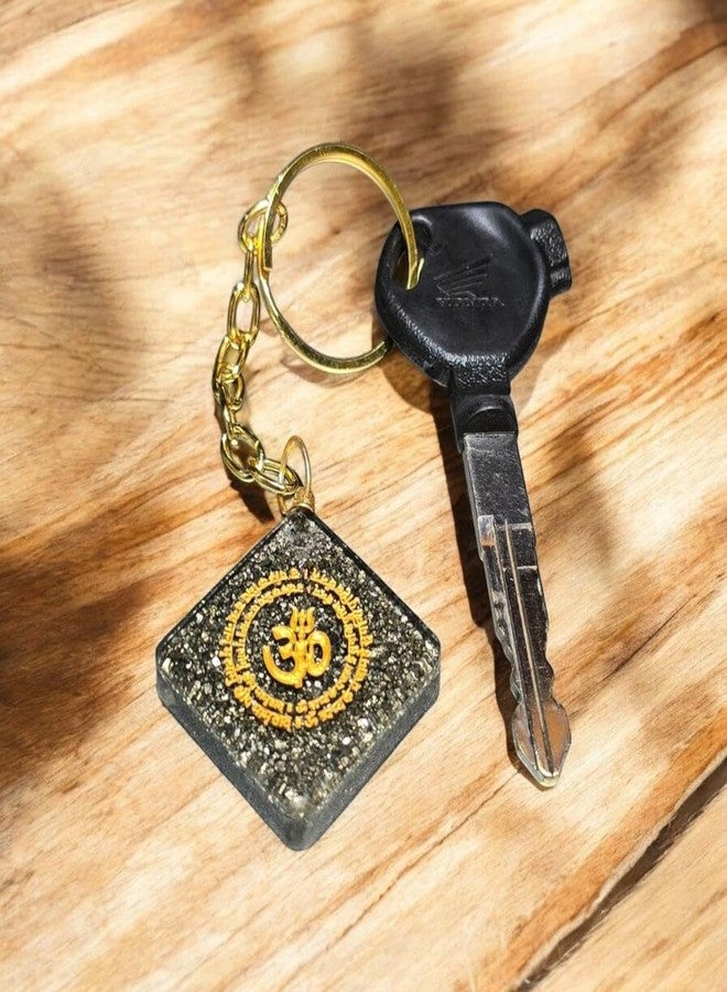 7VENS THE WORLD OF CRYSTALS ohm symbol Keychain Switch Word, Switch Number 808 as per Numerology - Image 2