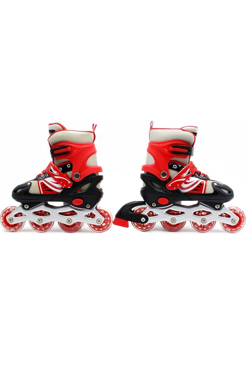 EASY FUTURE Adjustable Inline Skates for Kids with Flashing Wheels – Includes Knee, Elbow & Wrist Protective Gear – 4 Colors & 3 Sizes Available - Image 3