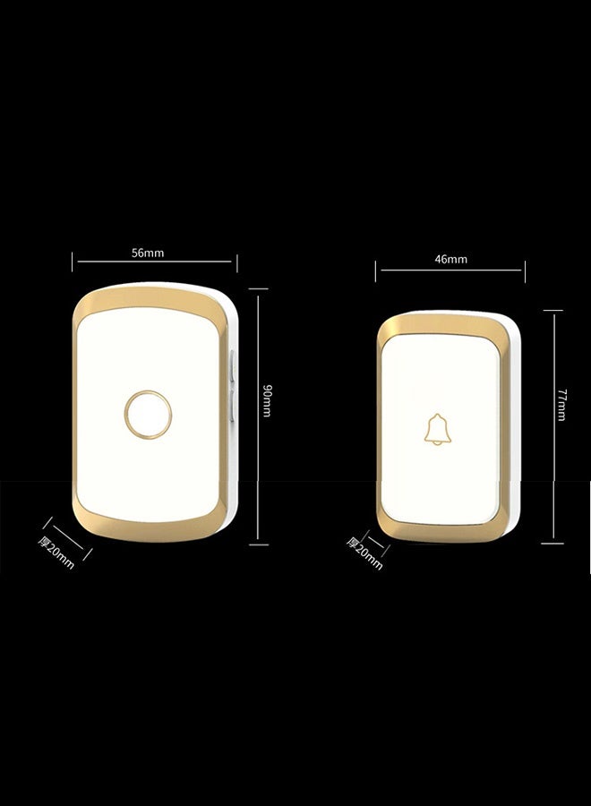 Waterproof Wireless Doorbell with LED Flash, Over 1000 Feet Range, 60 Sounds and 5 Levels of Volume, Cordless Doorbell for Home, Office, Apartment, Hotel, Warehouse and Anti-Theft White - Image 2