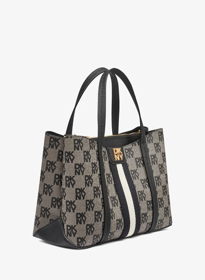 دكني حقيبة كروس بودي بسحاب وشعار نوري