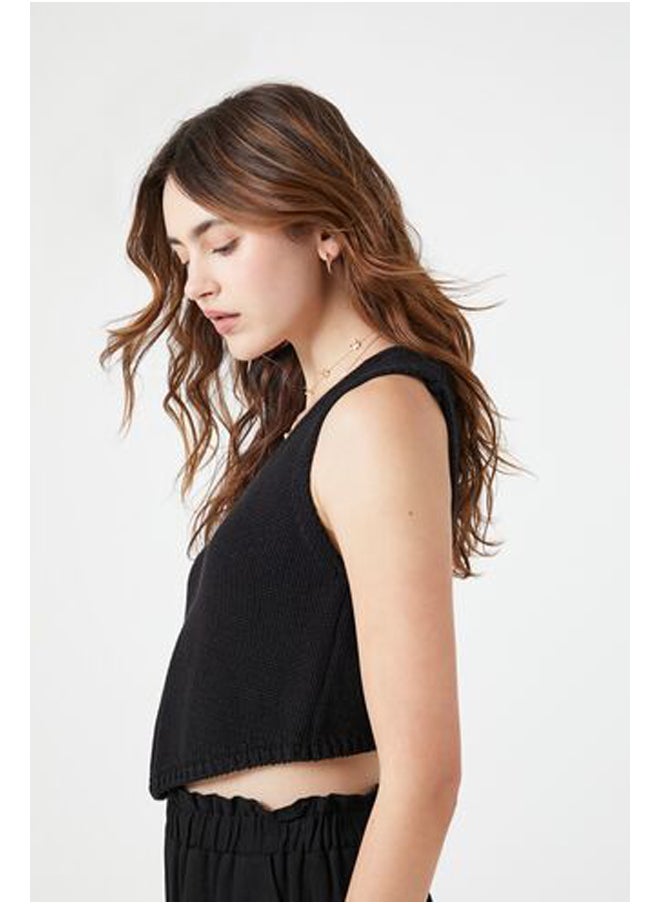 FOREVER 21 Sweater-Knit Split-Hem Vest  - Image 2