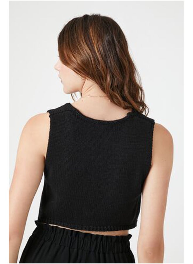 FOREVER 21 Sweater-Knit Split-Hem Vest  - Image 3