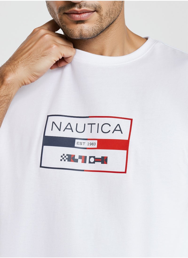 NAUTICA Graphic Regular Fit Premium Cotton Crew Neck T-shirt  - Image 4