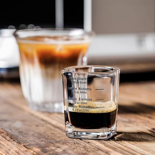 NCnnwovf 2-Pack Espresso Shot Glass Set Measuring Shot Glasses Heavy Base 2 Ounce 2.4 inch Tall Tumbler Cup for Coffee Jello Shot (2 Pack) - Image 4
