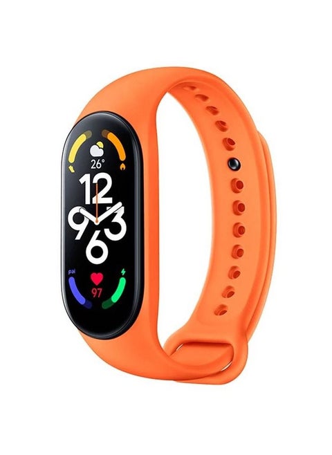 سوار سيليكون ناعم بديل لسوار Xiaomi Mi Band 7 برتقالي