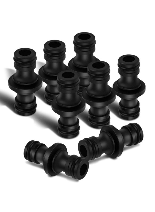 Bukela Garden Connector, Pack of 8 Hose Connectors, 1/2 Inch Double Plug, Garden Hose Connectors, Extender, Coupling Connector, Two-Way Coupling for Garden and Home Tap - Image 1