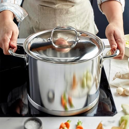 Demeyere Atlantis 8.5 Quart Deep Stockpot with Lid - Image 5