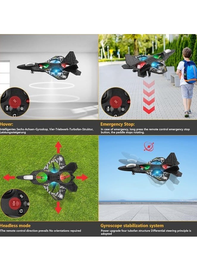 RC Plane 2.4GHz Remote Control Drone Quadcopter – Fighter Aircraft with Auto Hovering, 3D Flip | RTF RC Airplane for Beginners, Kids, & Adults