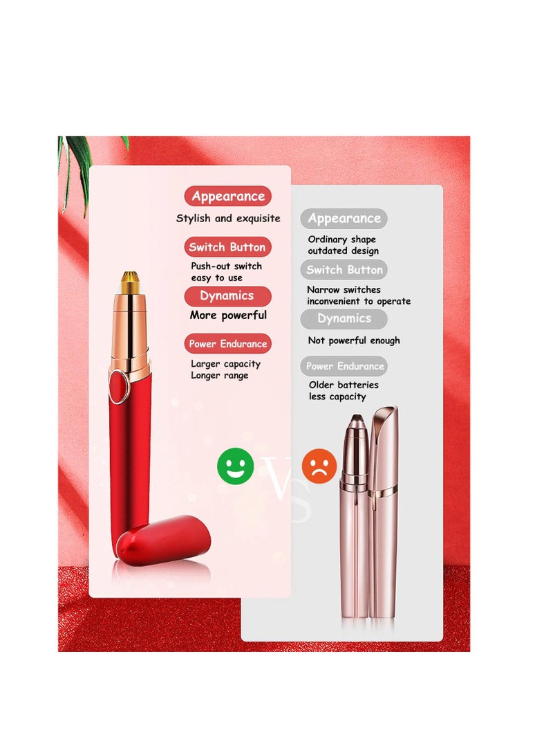 Excefore Eyebrow Trimmer for Women, Electric Eyebrow Razor, Rechargeable Eyebrow Hair Remover Trimmer, Instant and Painless Hair Removal for Lips, Nose, Facial Hair, Painless Eye Brow Shaper Shaver, White - Image 3