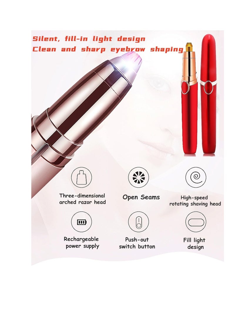 Excefore Eyebrow Trimmer for Women, Electric Eyebrow Razor, Rechargeable Eyebrow Hair Remover Trimmer, Instant and Painless Hair Removal for Lips, Nose, Facial Hair, Painless Eye Brow Shaper Shaver, White - Image 5