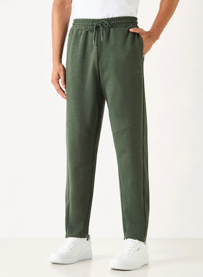 Kappa Track Pants with Drawstring Closure and Pockets