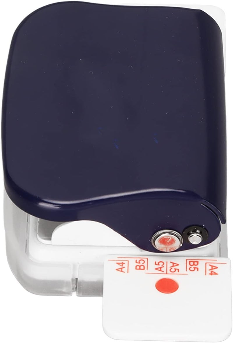 Manual Binding Machine, 6 - Hole Cinch Book Binding Machine for Home Office, Mini Hand Binding Tool with Ruler for A4 B5 A5 Paper, Alloy Steel and ABS Construction (Blue) - Image 3