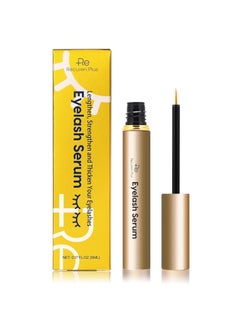 Recuren Plus Premium Eyelash Growth Serum Advanced Vegan Formula for Longer Thicker Lashes  Natural Safe Ingredients in 5ML Champagne Gold
