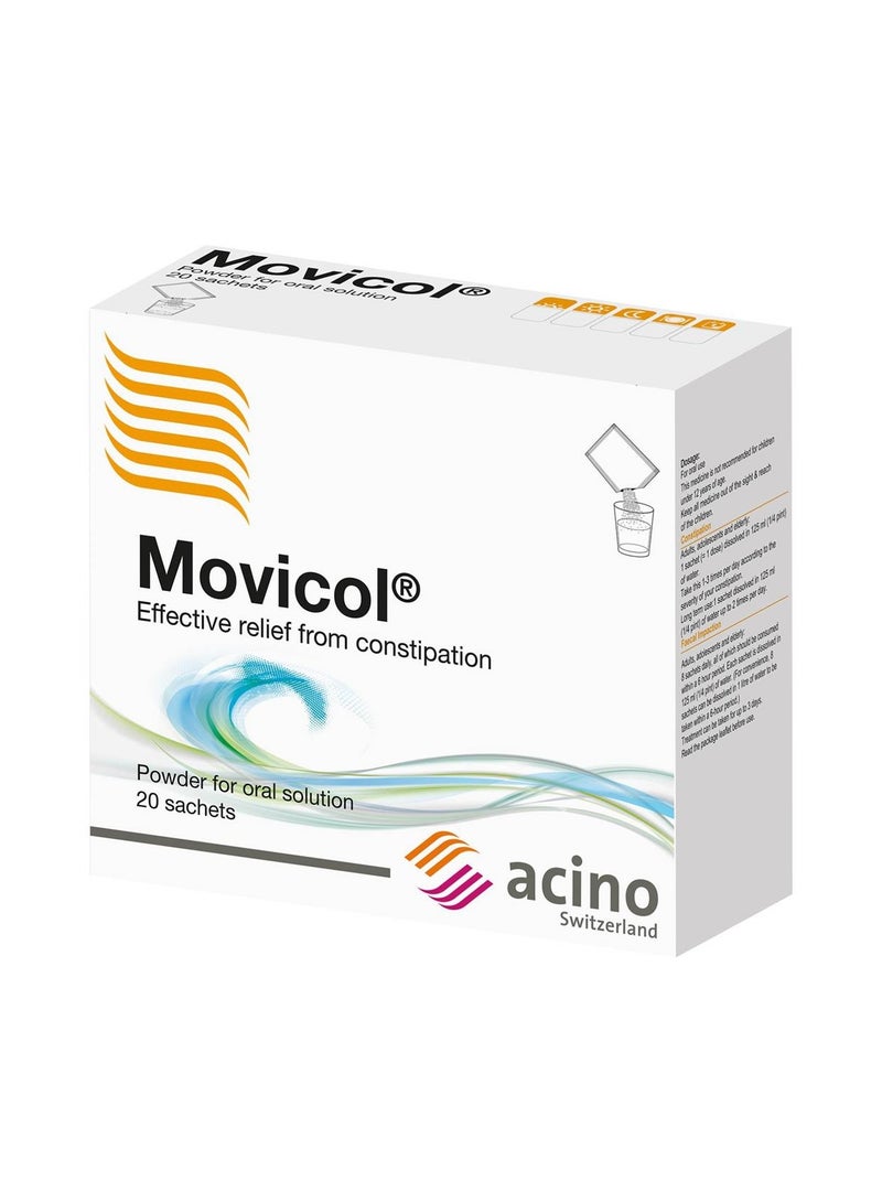 موفيكول Movicol 13.8g الكيس ، مسحوق لمحلول عن طريق الفم 20 - Image 1
