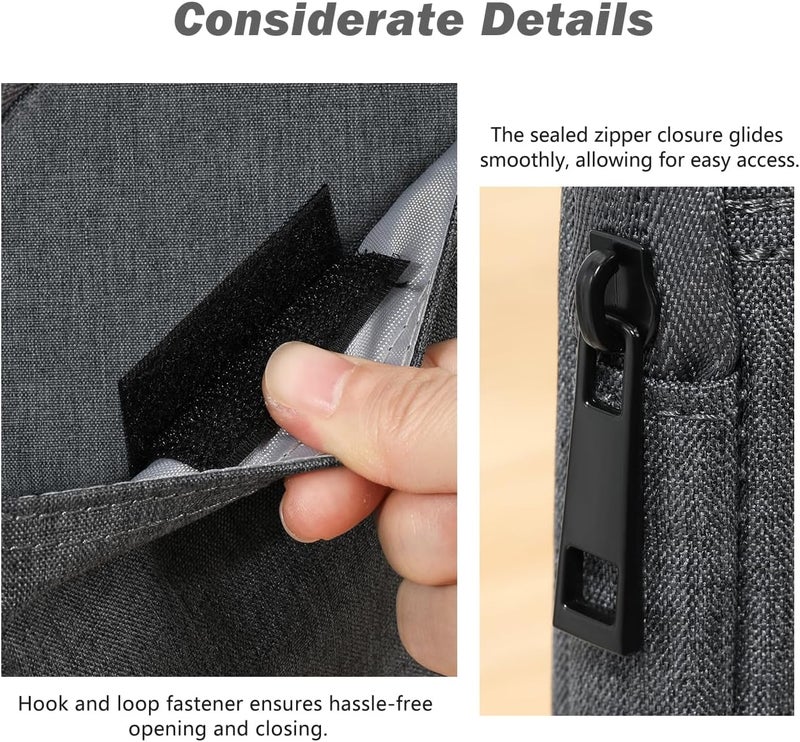 Dadanism 6-7 Inch Padded Sleeve for 7" Kindle Colorsoft Signature Edition and All-New Kindle Paperwhite, Protective Sleeve Pouch Bag Carrying Case for 6" Kindle/Kindle Oasis/Kobo E-Reader, Space Gray - Image 5