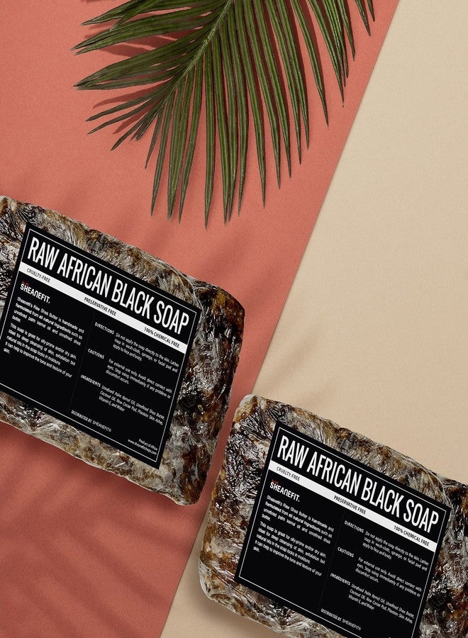 Sheanefit Raw African Black Soap Bar - For All Skin Types - Face, Body, Hair Soap Bulk Bars (15 Ounce (Pack of 2)) - Image 5