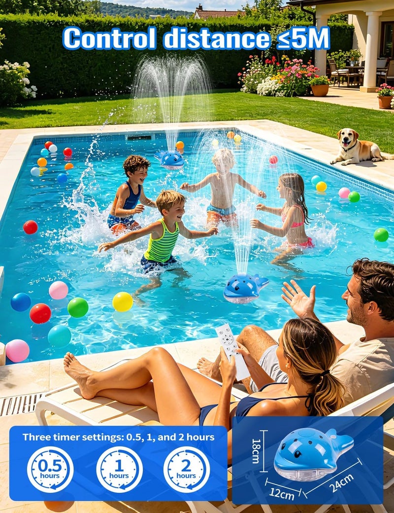 FIALAME Floating Pool Fountain with Lights - Image 5