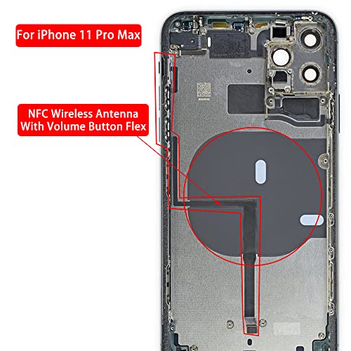 MEEFIX NFC Wireless Chip Antenna for iPhone 11 Pro Max - Charging Coil QI Signal Pad with Volume Flex and Metal Bracket Pre-Installed - Image 3