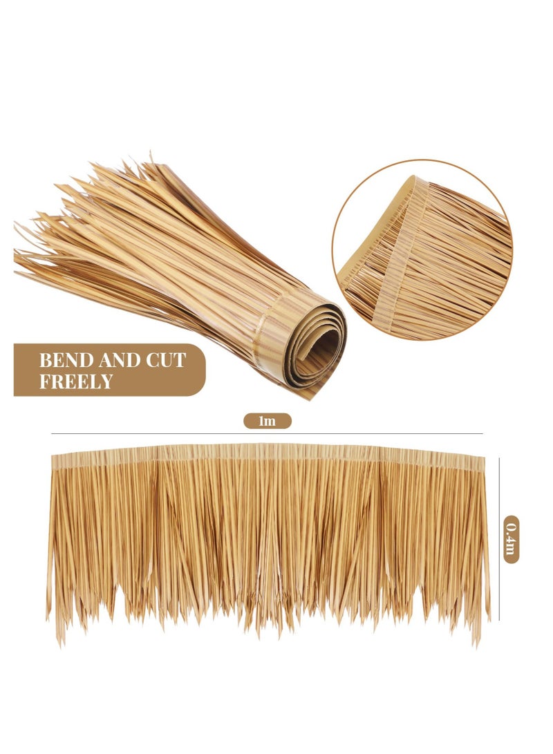 Excefore Mexican Tiki Hut Grass Skirting Roof - Duck Blinds,Decorations Roll Palm Palapa Straw Thatch Roof for Fence Party (Yellow, 1 x 0.5M) - Image 4