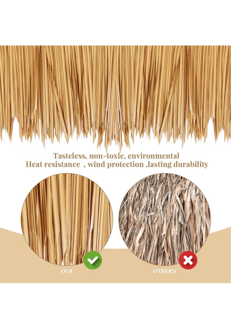 Excefore Mexican Tiki Hut Grass Skirting Roof - Duck Blinds,Decorations Roll Palm Palapa Straw Thatch Roof for Fence Party (Yellow, 1 x 0.5M) - Image 5