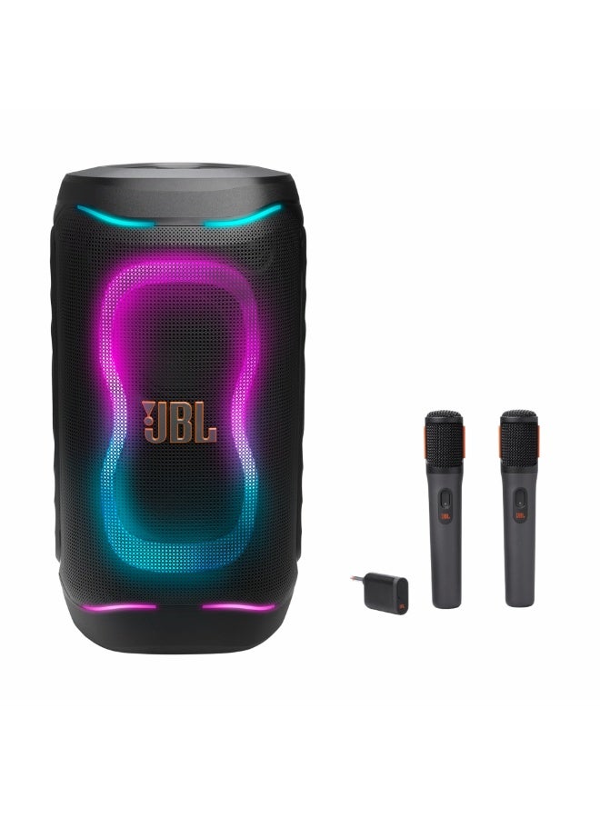 JBL PartyBox 130 Portable Party Speaker with JBL PartyBox Wireless Microphone | 200W Sound, Karaoke Ready, Dynamic Lightshow, Bluetooth Speaker – Black JBLPB130BLKUK+JBLPBWIRELESSMIC black