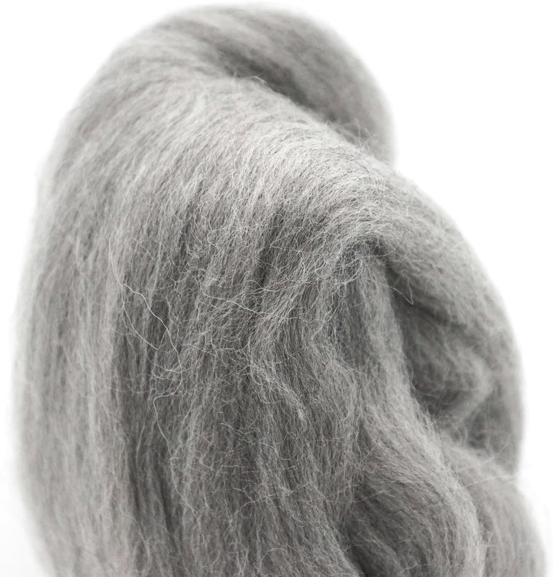 ã‚¯ãƒ­ãƒãƒ¼(Clover) Natural Wool Roving, Ash - Image 1