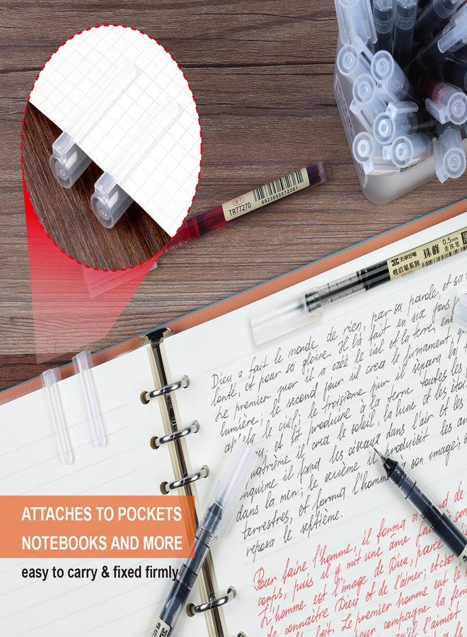 Techjob 30 PCS Rolling Ball Pens 0.5 mm, Fine Point Liquid Rollerball Pens 27 Black & 3 Red, Quick Drying Pens, Liquid Ink Smooth Writing Pens for Office,Home - Image 5
