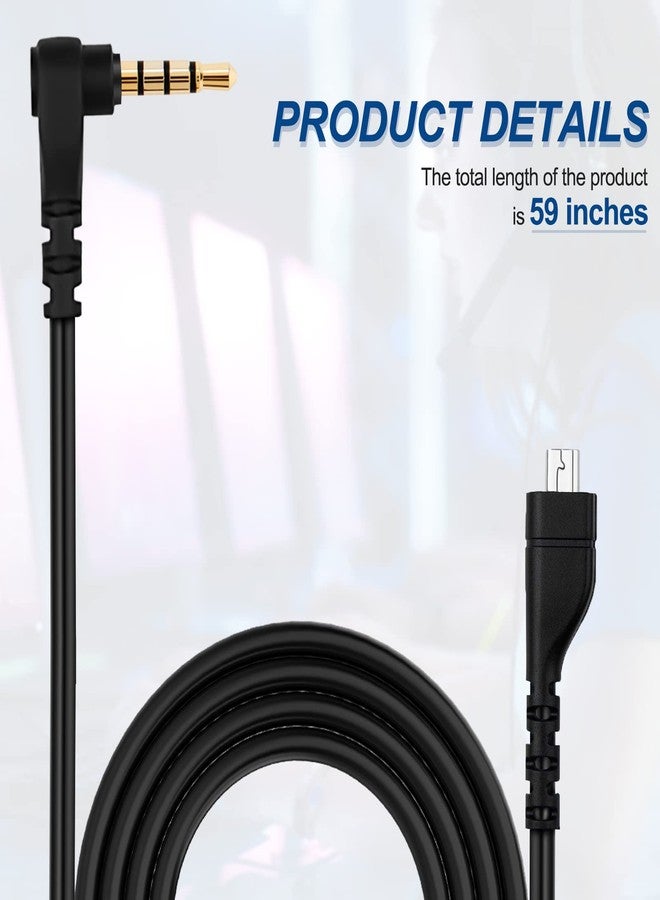 Koffmon 3.5mm Replacement Audio Cable Extension Cord Compatible with SteelSeries Arctis 3 /Arctis 5/ Arctis 7 /Arctis Pro Wireless Gaming Headphones (1.5 m/5 ft) - Image 3