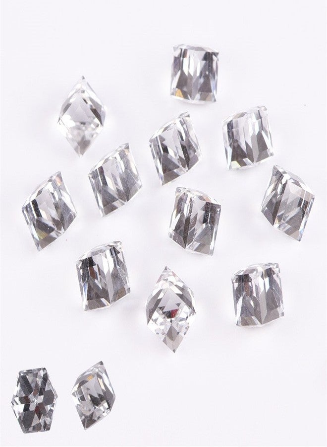 MEYA 60PCS /lot 3D Cube Square Rhinestone Crystal Glass Nails Beads Decoration Manicure Nail Art (Clear) - Image 2