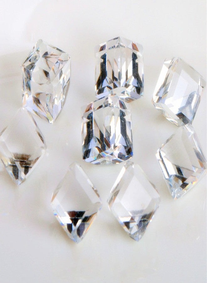 MEYA 60PCS /lot 3D Cube Square Rhinestone Crystal Glass Nails Beads Decoration Manicure Nail Art (Clear) - Image 1