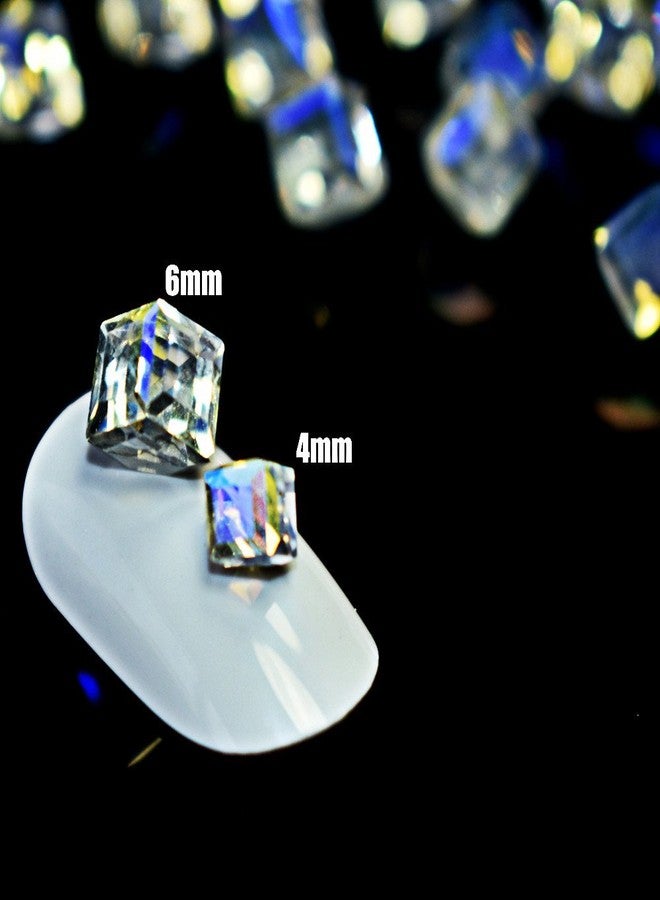 MEYA 60PCS /lot 3D Cube Square Rhinestone Crystal Glass Nails Beads Decoration Manicure Nail Art (Clear) - Image 5