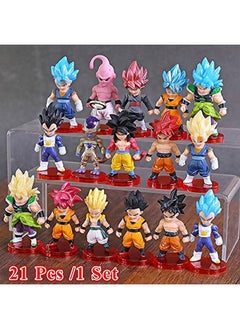 Trunkin Trunkin DBZ 21 pcs Small Set Action Figure Model Anime Figure Figurine Toys Cake Topper Goku Gohan Vegeta Frieza Trunks Figures  - Image 2